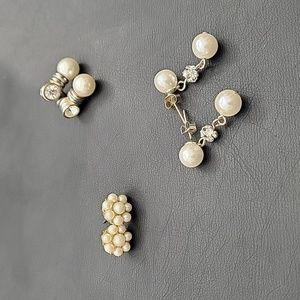 Bundle of 3 pairs of pearl earrings
